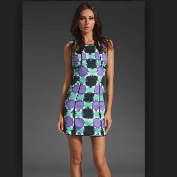 💙 Gorgeous Tibi Gemma Print Basketweave Dress - Picture 2 of 6